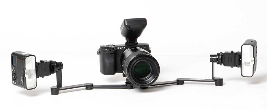 Camera Flash Mount Bracket Dual-L Shaped Flash Bracket for Canon 5D II 7D 50D 60D 550D Nikon D7000 D300s D700 D90 