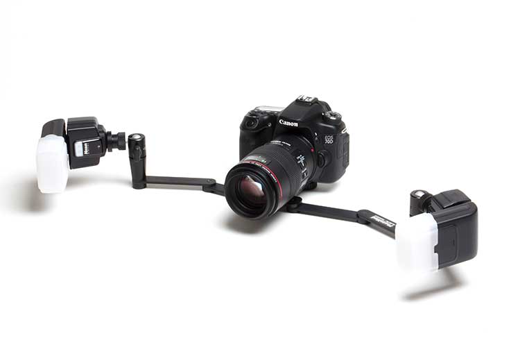 Dual Flash Bracket With Twin 1/4 Inch Screw Mount And Hot Shoe 2 Pack Vide Q9Z8 